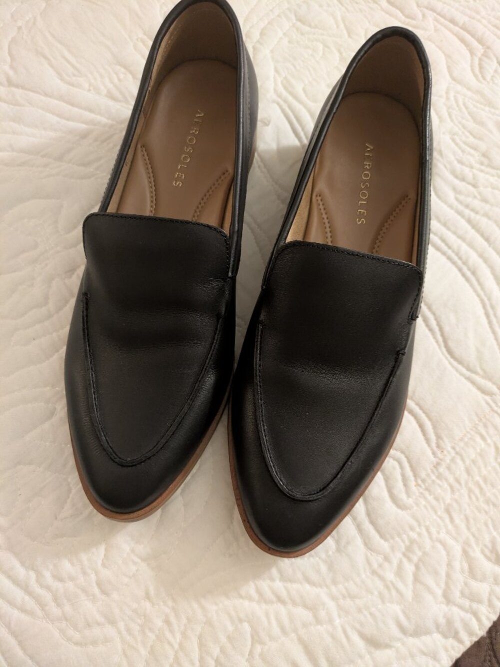 Black loafers